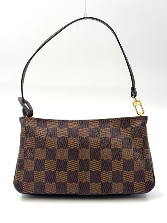 Louis Vuitton Handbags - Louis Vuitton Navona Damier Ebene Leather Brown Handbag
